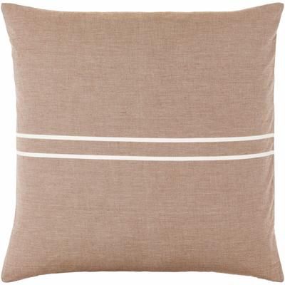 Oisin 20" Square Modern Cotton Tan/Camel/Pale Pink/Dark Pink Throw Pillow - Boutique Rugs