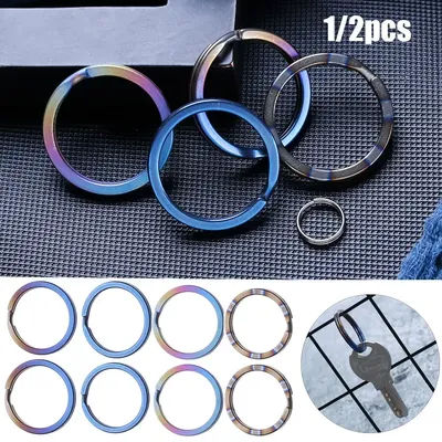 quality Titanium Alloy Camping Travel Goods Outdoor Hanging tool Key Ring Keyring Buckle EDC Keychain Portable Holder