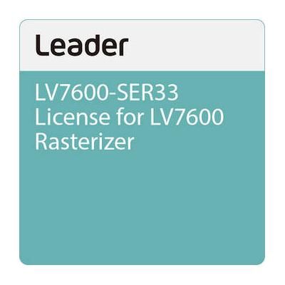 Leader SER33 License for LV7600 Rasterizer LV7600-SER33