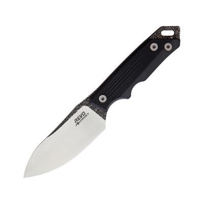 Revo RJ1 Journey Fixed Blade Blk Knife 3.75" satin finish 9Cr stainless blade Black G10 handle RJ1FIXBLK