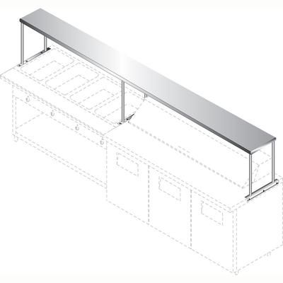 Advance Tabco CU-18-132 132" Solid Table Mounted Shelving, 1 Level, 132" x 18", Silver