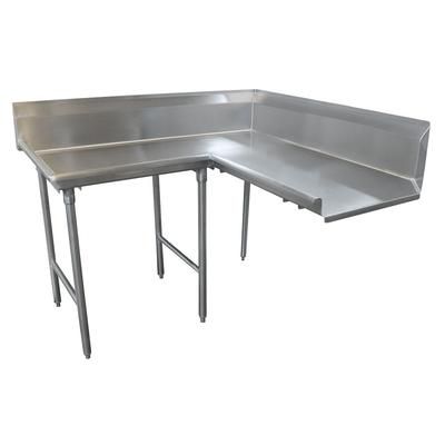 Advance Tabco DTC-K30-48L 47" L Shaped Dish Table - Right to Left, Stainless Steel