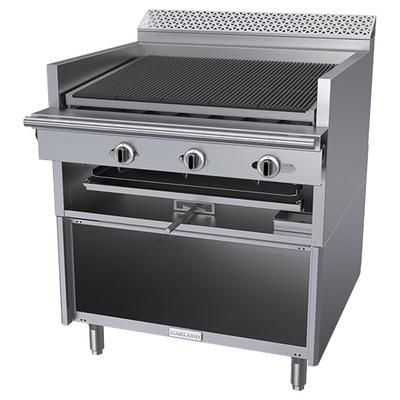 Garland C36-ABS LP 36" Commercial Gas Range w/ Charbroiler & Storage Base, Liquid Propane, Stainless Steel, Gas Type: LP