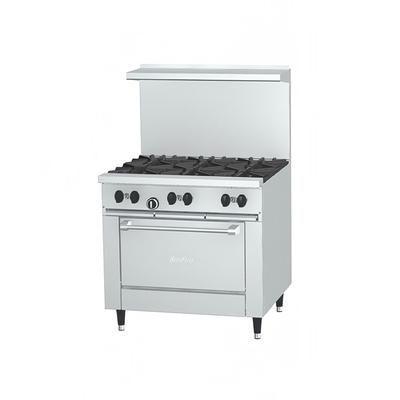 Garland 36" 6 Burner Sunfire Commercial Gas Range - Standard Oven, 30,000 BTU, Stainless Steel, Natural Gas, X36-6R