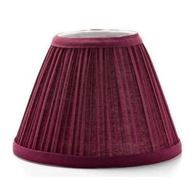 Hollowick Pleated Slim Line Fabric Lamp Shade - Fire Retardant, 6x4 1/2", Burgundy, 296BG