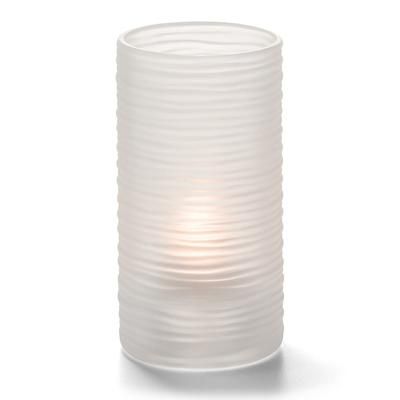Hollowick 42517SC Typhoon Candle Lamp for HD12, HD17, & HD26 - 2 5/8"D x 5"H, Satin Crystal, White