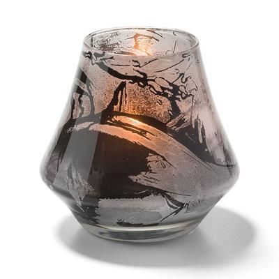 Hollowick 6955MB Chime Votive Lamp for HD8 & HD15 - 2 3/4"d x 3 1/2"H, Black & White Marble