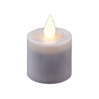 Hollowick HFRP-CL 1 1/2" Round LED Flameless Votive Candle - 2 3/10" H, Candlelight Flame