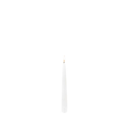 Hollowick TP8W-12DZ 8", Unwrapped Taper Candle, White, Case of 144
