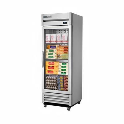 True T-19G-HC~FGD01 LH 27" 1 Section Reach In Refrigerator, 1 Left Hinge Glass Door, 115v, Silver | True Refrigeration