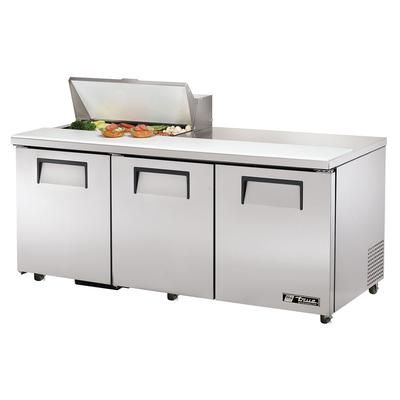 True TSSU-72-08-HC 72" TSSU Series Sandwich/Salad Prep Table w/ Refrigerated Base, 115v, Stainless Steel | True Refrigeration