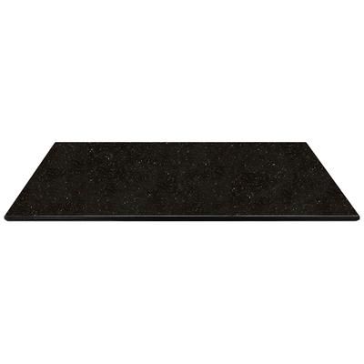 Art Marble G20630X42 30" x 42" Rectangular Granite Table Top - Indoor/Outdoor, Black Galaxy