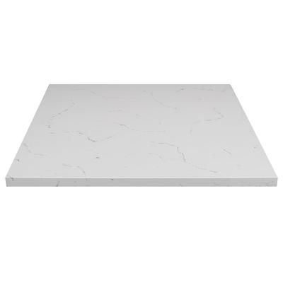 Art Marble Q401 30X30 30" Square Quartz Table Top - Indoor/Outdoor, Carrera White