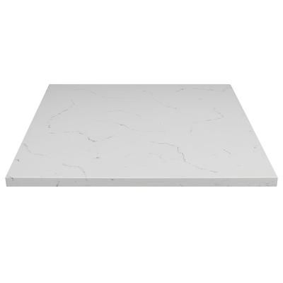 Art Marble Q40136X36 36" Square Quartz Table Top - Indoor/Outdoor, Carrera White, Quartz Top