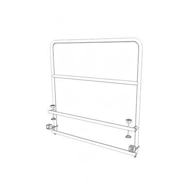 Forbes Industries 4180-4 Steel Guard Rail - 4'L x 42"H, Black