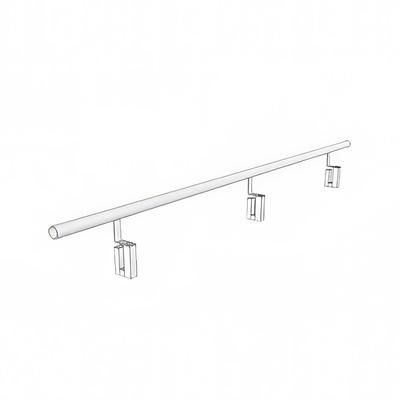 Forbes Industries 4185-6 6 ft Chair/Table Stops - Steel, Black
