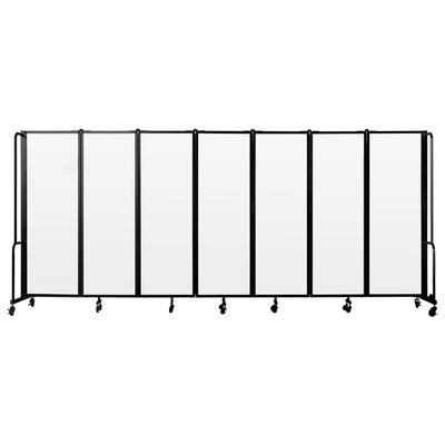 National Public Seating RDB6-7CA 164"L Portable Room Divider w/ 7 Clear Acrylic Panels - 6ft High