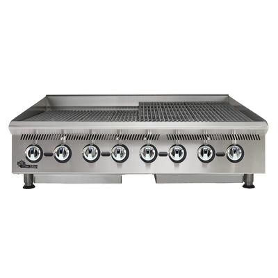 Star 8048CBB NG 48" Gas Charbroiler w/ Cast Iron Grates - Manual Controls, Convertible, Stainless Steel, Gas Type: Convertible