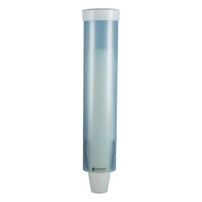 San Jamar C3165FBL Cup Dispenser, Surface Mount, Cone & Paper Cups, Blue
