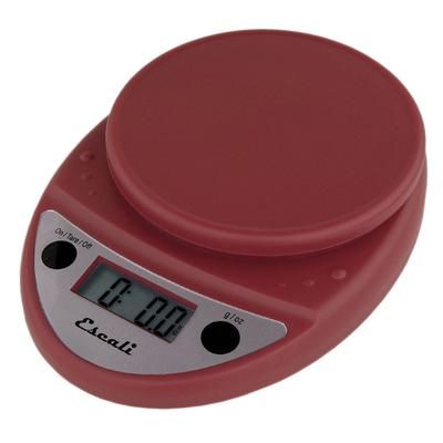 San Jamar SCDG11RDR Escali 11 lb Digital Scale - 8 1/2" x 6", Warm Red