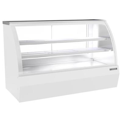 Beverage-Air CDR6HC-1-W-D 73-11/16" Full Service Dry Deli Case w/ Curved Glass - 3 Levels, 120v, White