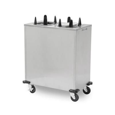 Lakeside V5214 40 1/2" Mobile Dish Dispenser for Oval Platters w/ 2 Columns, Stainless, Silver