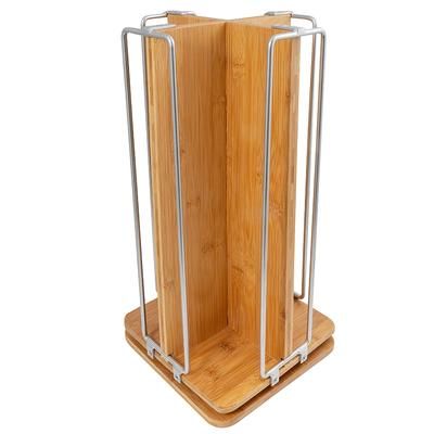 Cal-Mil 1468 Cup & Lid Organizer, 4 Compartment, All Cup Types, Brown