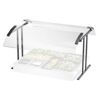 Cal-Mil 2027-4-13 Sneeze Guard - Double Faced, 49 1/4x27 1/4x21 1/2", Black