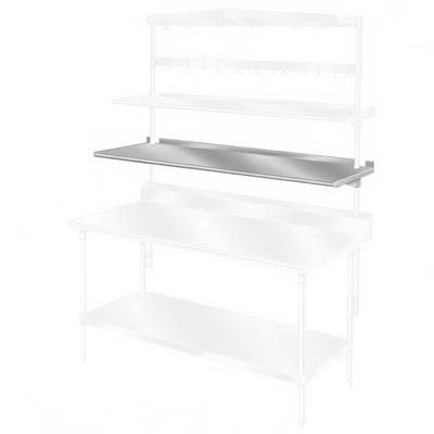 Advance Tabco PT-18S-132 132" Table Mount Shelf - 1 Deck, Splash-Mount, 18"L, Stainless Steel
