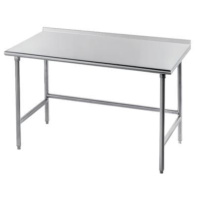Advance Tabco TFMG-242 24" 16 ga Work Table w/ Open Base & 304 Series Stainless Top, 1 1/2" Backsplash, Stainless Steel