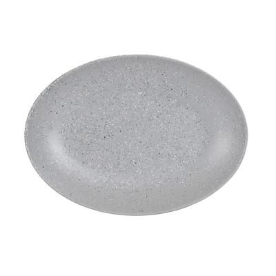 Cal-Mil 22391-11-121 10 3/4" x 7 3/4" Oval Coronado Platter - Melamine, Gray