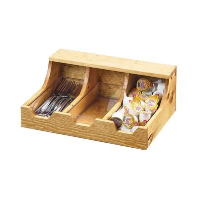 Cal-Mil 3613-3-99 Condiment Organizer w/ (3) Bins - Brown, 3 Bins, 13 3/4" x 10" x 5 1/4"