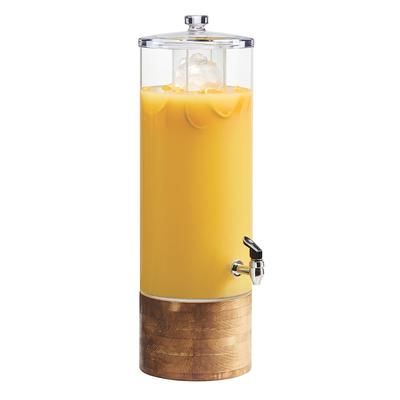 Cal-Mil 4306-3-99 3 gal Beverage Dispenser w/ Ice Chamber - Plastic Container, Reclaimed Wood Base, Brown