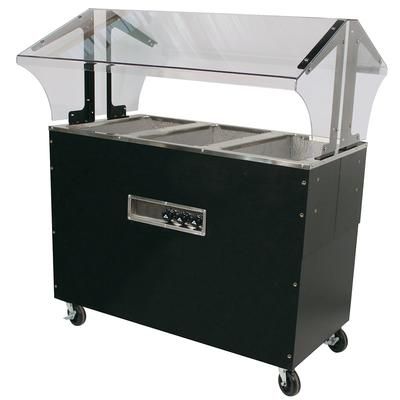 Advance Tabco B3-120-B-S 47 1/8" Hot Food Table w/ (3) Wells & Open Base, 120v, Black