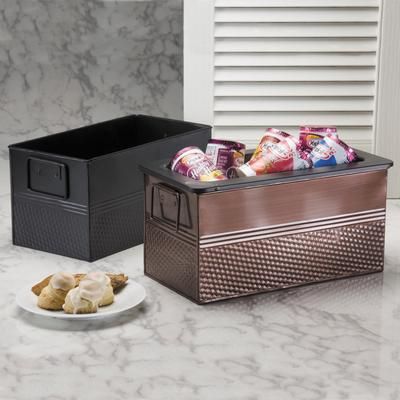 American Metalcraft BEVB6612 Rectangular Cooling Tub - 12 1/4"L x 6 1/4"W x 6"H, Black