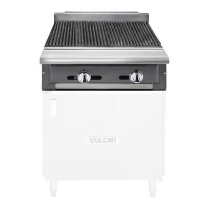 Vulcan VCBB24 NG 24" Commercial Gas Range Charbroiler - Modular, Natural Gas, Modular Charbroiler, 65,000 BTU, Stainless Steel, Gas Type: NG