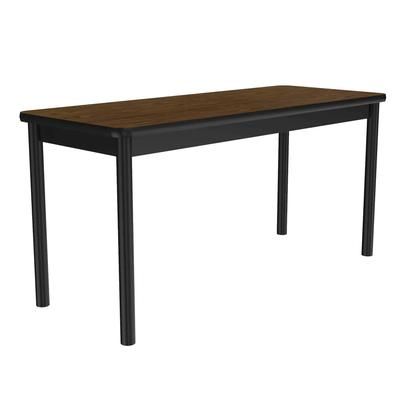 Correll LR2472-06-09-09 Economical Library Table Wear Resistant Surface T Mold Edge 24x72" Medium Oak, Brown