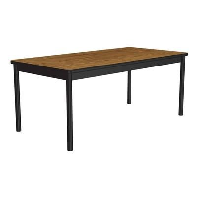 Correll LR3672-06-09-09 Economical Library Table Wear Resistant Surface T Mold Edge 36x72" Medium Oak, Brown