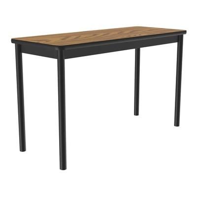 Correll LT2472-06-09-09 Economical Lab Table w/ Wear Resistant Surface & T Mold Edge 24x72" Medium Oak, Brown