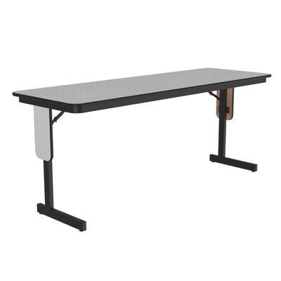 Correll SP2460PX-15 24 x 60" Panel Leg Seminar and Training Table, 29" H, Gray Granite/Black