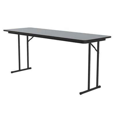 Correll ST2460P X 15 Off Set Leg Seminar Table w/ 3/4" High Pressure Top, 24 x 60", Gray Granite