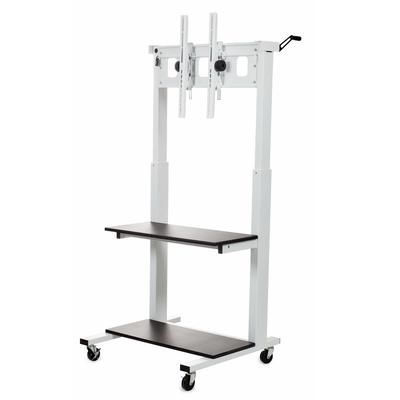 Luxor CLCD Adjustable Height LCD TV Cart w/ 209 lb Capacity, White