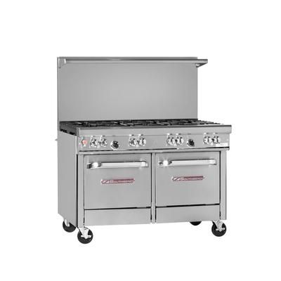 Southbend 448EE-4T LP 48" Commercial Gas Range w/ Griddle & 2 Space Saver Ovens, Liquid Propane, Stainless Steel, Gas Type: LP