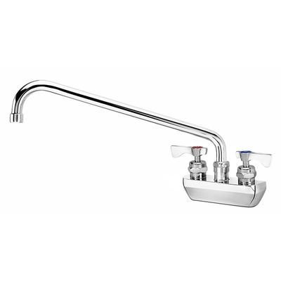 Krowne 14-414L-L-F1 Wall Mount Faucet w/ 14" Swing Spout & Lever Handles - 4" Centers, 0.5 GPM