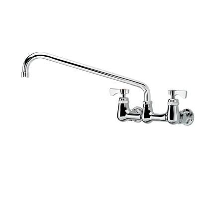 Krowne 14-814L-L-G4 Wall Mount Faucet w/ 14" Swing Spout & Lever Handles - 8" Centers, 1.5 GPM