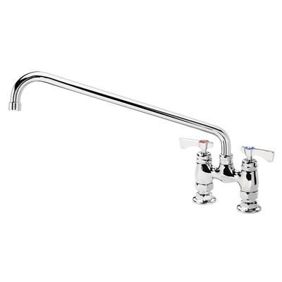 Krowne 15-416L-L-F2 Raised Deck Mount Faucet w/ 16" Swing Spout & Lever Handles - 4" Centers, 1.5 GPM