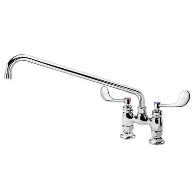 Krowne 15-416L-W-H4 Raised Deck Mount Faucet w/ 16" Swing Spout & VR Wrist Action Handles - 4" Centers, 1.5 GPM