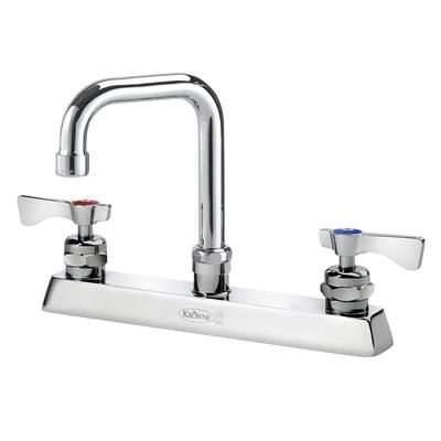 Krowne 15-530L-L-G4 Deck Mount Faucet w/ 4 1/2" Double Bend Spout & Lever Handles - 8" Centers, 1.5 GPM