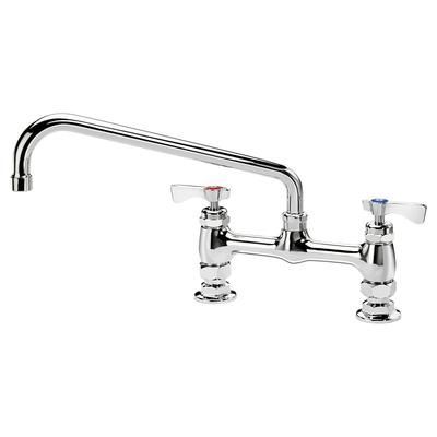 Krowne 15-812L-L-E5 Raised Deck Mount Faucet w/ 12" Swing Spout & Lever Handles - 8" Centers, 1.8 GPM
