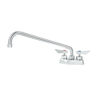 Krowne DX-314 Deck Mount Faucet w/ 14" Swing Spout - 4" Centers, Stainless Steel